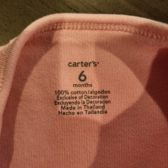 Carter's Pink onesie Size 6 mo - Picture 9 of 11